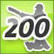 Score over 200 runs
