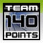 140 Punkte mit einem Team
