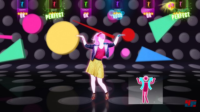 Farbenfroh und unkompliziert: Der Spaß steht bei Just Dance im Vordergrund. Farbenfroh und unkompliziert: Der Spaß steht bei Just Dance im Vordergrund.