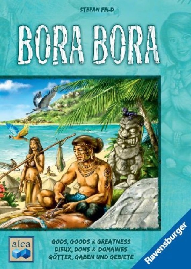 Bora Bora ist ein Brettspiel für zwei bis vier Personen und für knapp 40 Euro auf Deutsch bei Ravensburger erschienen. Bora Bora ist ein Brettspiel für zwei bis vier Personen und für knapp 40 Euro auf Deutsch bei Ravensburger erschienen.