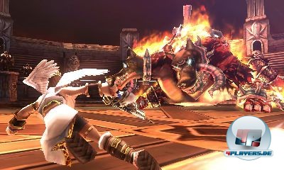 Pits Gegnern geht es zu Lande und in der Luft an den Kragen. Am Ende jedes Levels wartet natürlich auch noch ein dicker Bossgegner auf seine Abreibung. Pits Gegnern geht es zu Lande und in der Luft an den Kragen. Am Ende jedes Levels wartet natürlich auch noch ein dicker Bossgegner auf seine Abreibung.