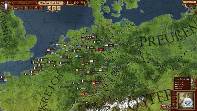 Auf Seiten der Franzosen ist das Spiel recht einfach: Man befehligt die stärkste Landarmee Europas. Auf Seiten der Franzosen ist das Spiel recht einfach: Man befehligt die stärkste Landarmee Europas.
