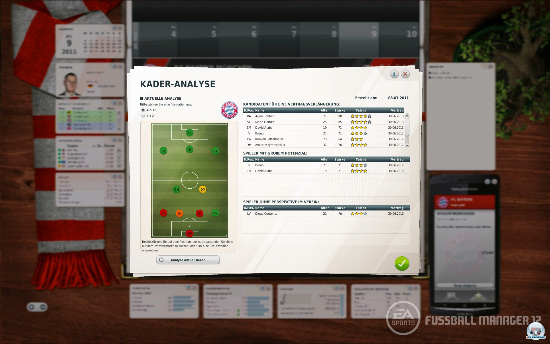 Die Kaderanalyse soll helfen, die richtigen Entscheidungen auf dem Transfermarkt zu treffen und wird auch von der Computer-Konkurrenz regelmäßig angewendet. Die Kaderanalyse soll helfen, die richtigen Entscheidungen auf dem Transfermarkt zu treffen und wird auch von der Computer-Konkurrenz regelmäßig angewendet.