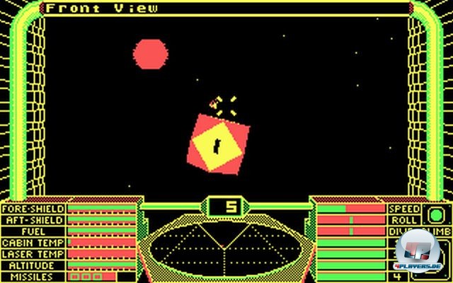 Die Landeanfl�ge auf die Raumstationen sind legend�r (PC, 1987).