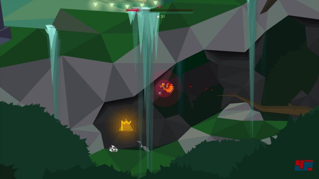 Für die M-Rune muss man sich in den unteren Bereich des Deep-Forest-Levels begeben. Zwischen den beiden Teichen gibt es einen versteckten Höhleineingang, an dessen Ende man die Rune findet.