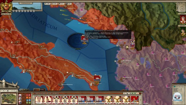 Caesar besetzt kurz mal Rom. Ein schwerer Schlag f�r Pompeius, aber noch nicht das Aus. 