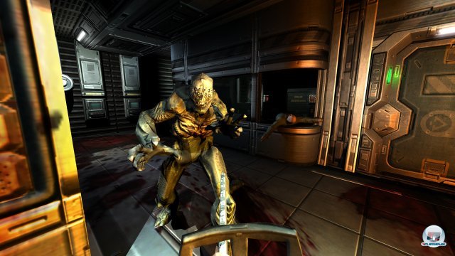 Düstere, metallische Gänge, aus dem Nichts erscheinende Gegner - Doom 3 ist ebenso berühmt wie berüchtigt. Düstere, metallische Gänge, aus dem Nichts erscheinende Gegner - Doom 3 ist ebenso berühmt wie berüchtigt.
