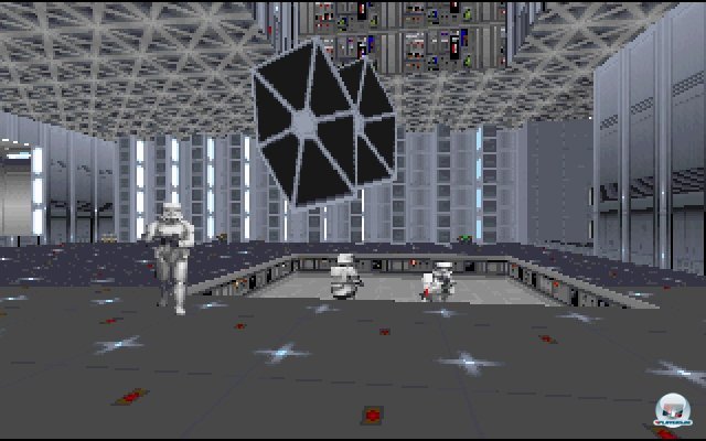 Die Levels waren nicht nur ausufernd groß, sondern auch mit viel Leben gefüllt: Hier startet z.B. gerade ein TIE Fighter. Die Levels waren nicht nur ausufernd groß, sondern auch mit viel Leben gefüllt: Hier startet z.B. gerade ein TIE Fighter.