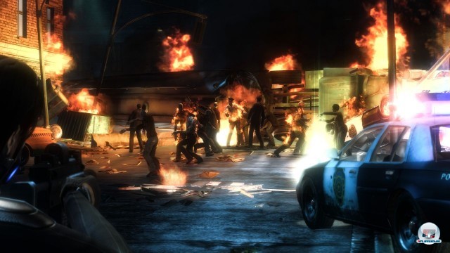 Raccoon Ciry steht in Flammen - leider bringt die schwache Engine das Chaos viel zu selten überzeugend rüber. Raccoon Ciry steht in Flammen - leider bringt die schwache Engine das Chaos viel zu selten überzeugend rüber.