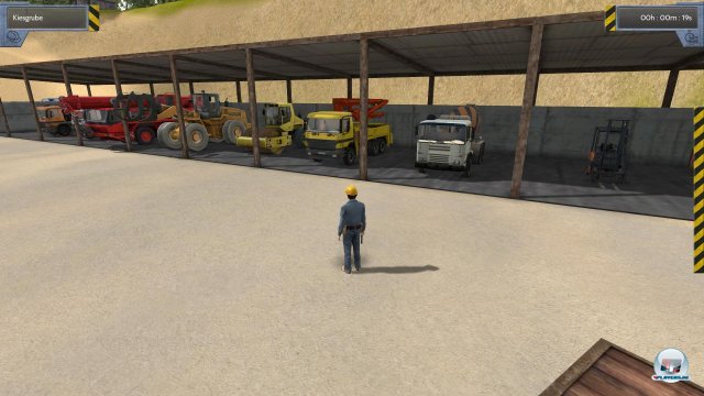 Im Spielverlauf kommt ein ganz sch�ner Fuhrpark an Baumaschinen zusammen.
