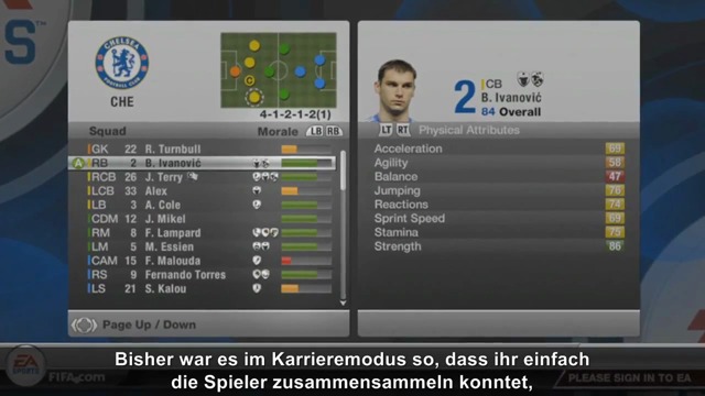 Karrieremodus - Form und Moral